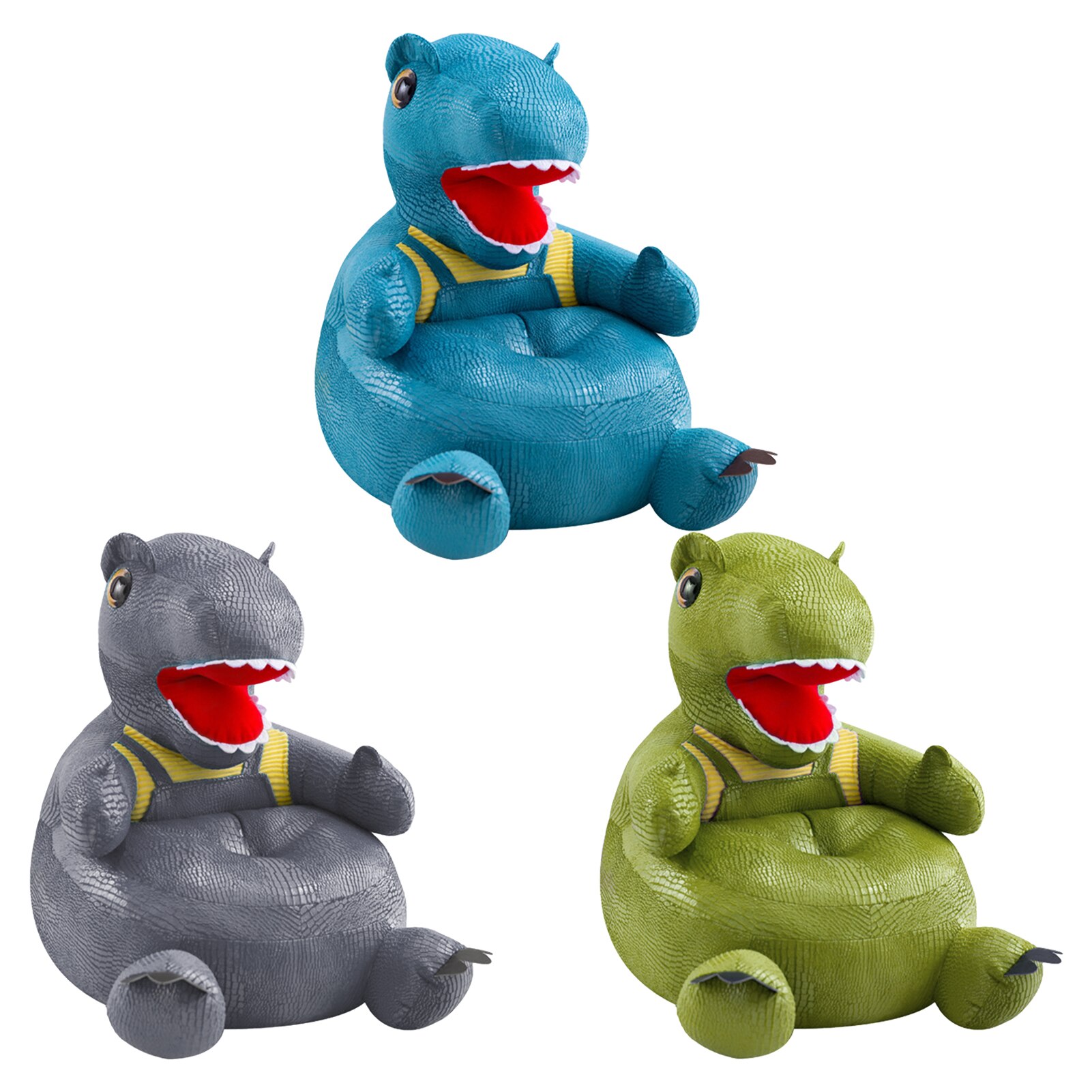 크리에이티브 시뮬레이션 악어 가죽 공룡 소파 학습 좌석 부드러운 의자 세척 가능한 이동식 소파 아기 봉제 장난감, 어린이 선물